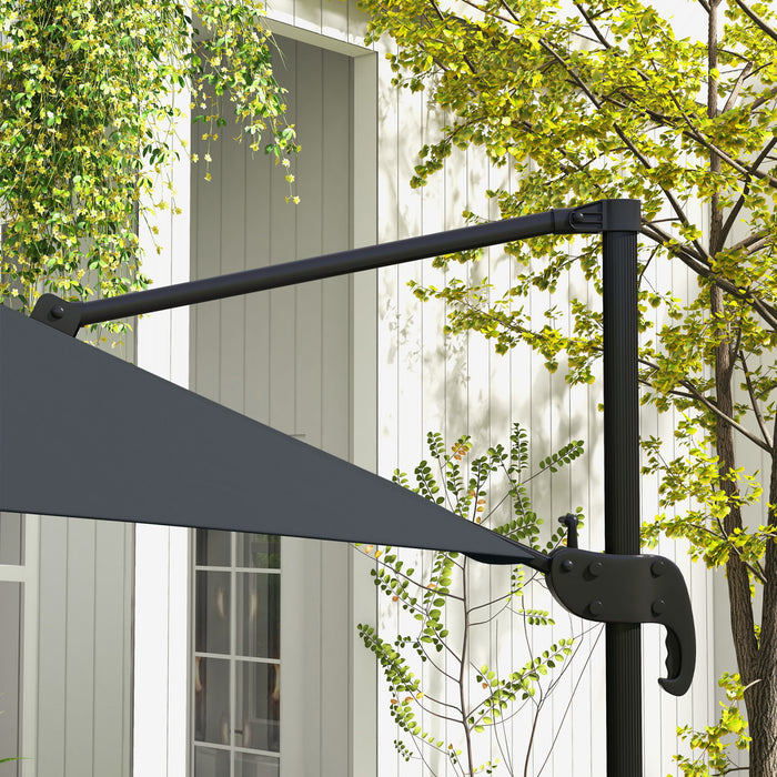 Outsunny Parasol En Porte-a-faux Carre De 10 Pi