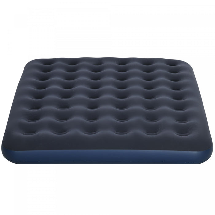 Outsunny Matelas Gonflablequeen Double Lit Gonflable, Bleu Fonce