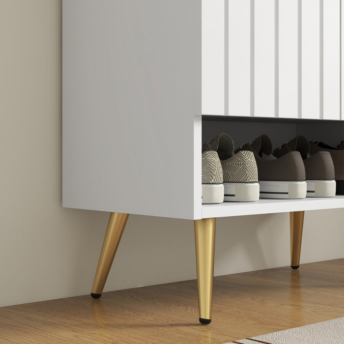 HOMCOM Armoire a chaussures etroite pour l'entree rangement pour chaussures