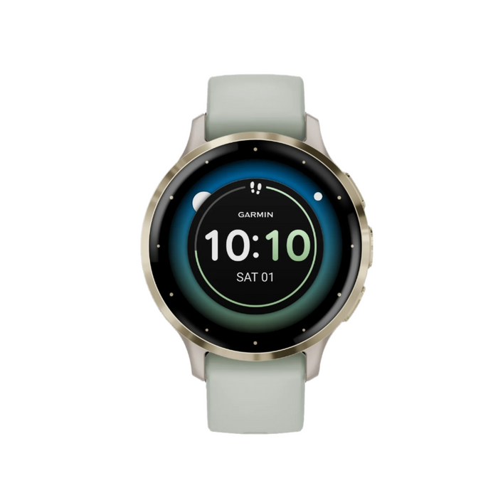 Garmin Forerunner® 165 Montre Intelligente Gps - Suivi De La Sante Avec Ecran Amoled - Gris Brumeux/blanc Pierre