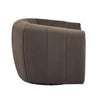 Vela Modern Velvet Swivel Club Chair with Tub Design, Black, Dark Brown | Vela Fauteuil Club Moderne en Velours Pivotant a Coque, Noir, Brun Fonce