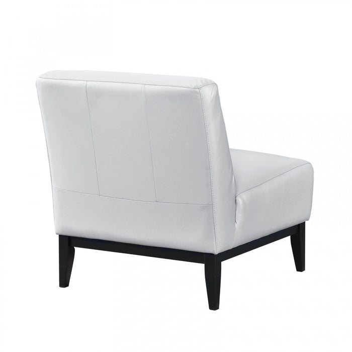 Fauteuil D'appoint Murdock En Cuir Argente