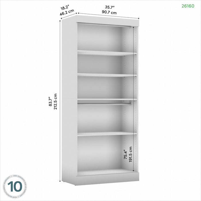 Organisateur de garde-robe Pur de Bestar de 36 po (L) - blanc