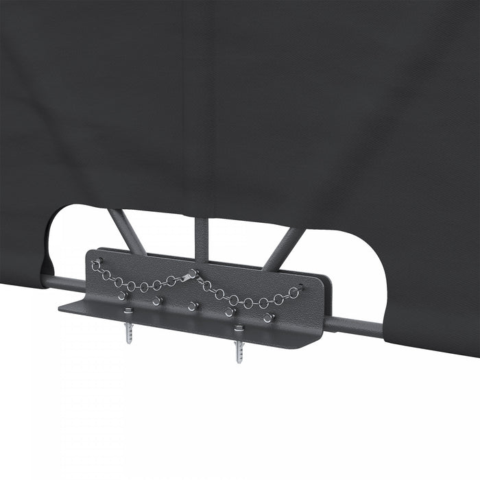 Auvent Lateral Pliant Outsunny 93\" X 63\" Pour Patio, Gris Fonce