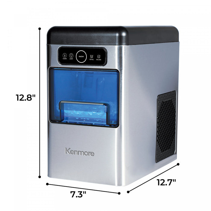 Machine a glacons croquants Kenmore en acier inoxydable, 18 kg/24 h