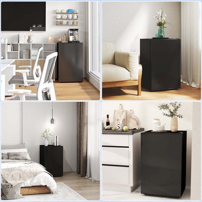HOMCOM Mini-refrigerateur 4,5 pieds cubes avec congelateur, noir