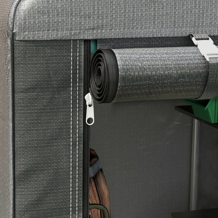 Outsunny Tente De Hangar De Stockage Exterieur 4x6 Pi Pour Outils De Jardin