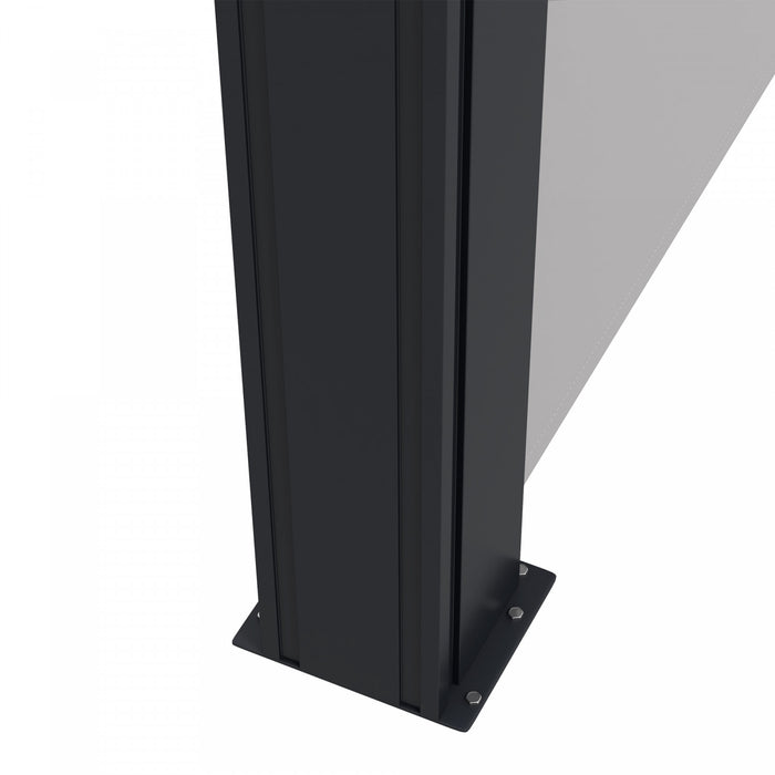 Outsunny Auvent Lateral Retractable 13'x6', Ecran De Confidentialite, Clair