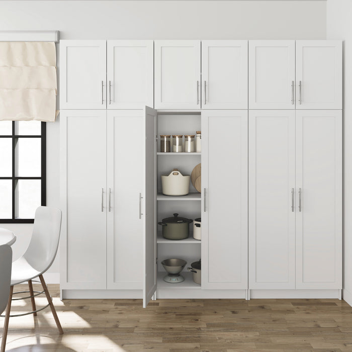 Elite Plus Armoire De Rangement De Garage A 3 Tablettes, 6 Pieces – Blanc