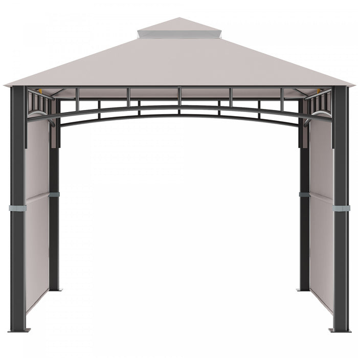 Outsunny Gazebo D'exterieur 10' X 10' Avec Auvent Double Reglable, Auvent De Tonnelle A Double Toit, Trois Tailles, Pour Jardin, Patio, Arriere-cour, Terrasse, Porche