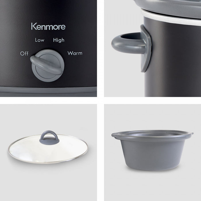 Mijoteuse Kenmore de 5 qt, facile a utilise, controle a cadran