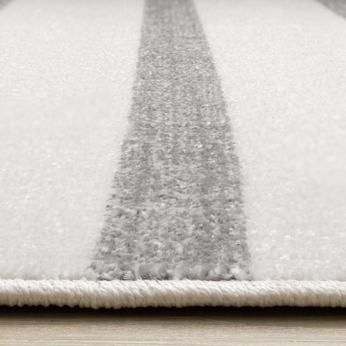 Tapis Covington Raye Gris Blanc, 7'10\" x 10'6\"