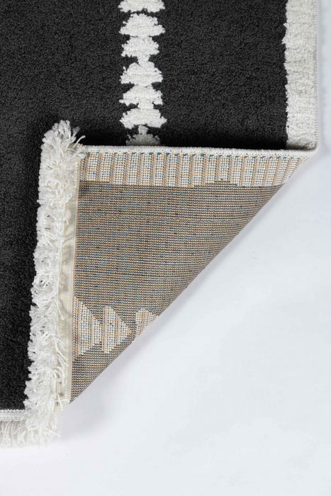 Tapis Contemporain Zelda 5'3\" x 7'2\" en Noir