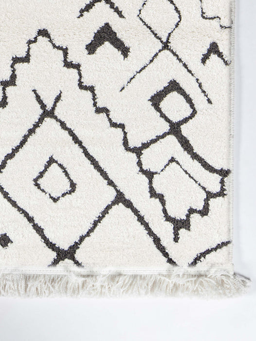 Tapis Contemporain Aurelia 2'3\" x 7'6\" en Ivoire