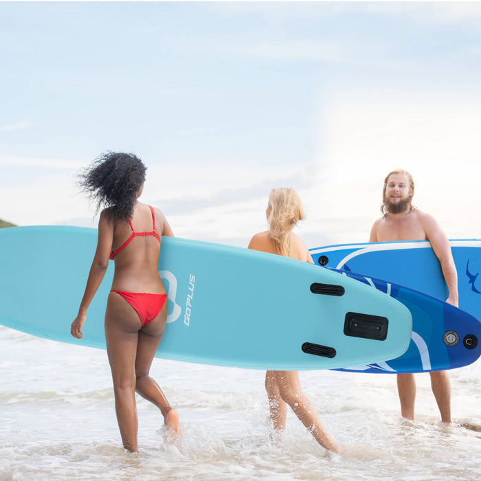 Grand Tableau Gonflable De Sup Goplus, Tableau De Pagaie Portable Avec Des Anneaux 5d