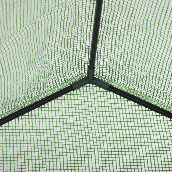 Outsunny Portable 4 Niveaux De Serre Chaude Pour Plantes D'interieur Et Tente De Culture De Fleurs Avec Etageres, Porte A Enroulement, Vert (56 × 30 × 78 Pouces) 