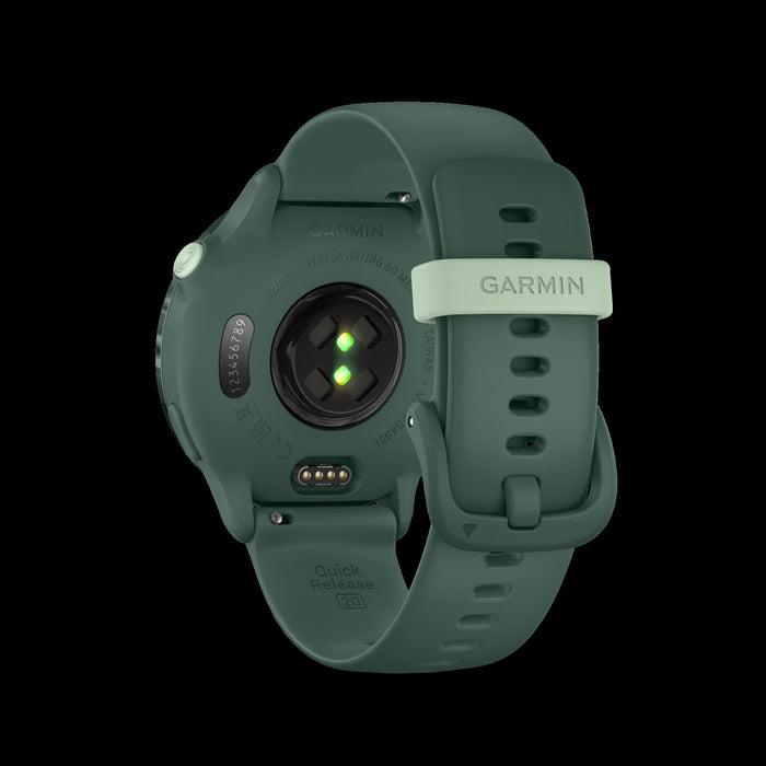Montre connectee Garmin Vivoactive 6 Jasper Green - Vetement de performance, Coach Garmin, HIIT de force, Exercices de mobilite, Entrainements en fauteuil roulant