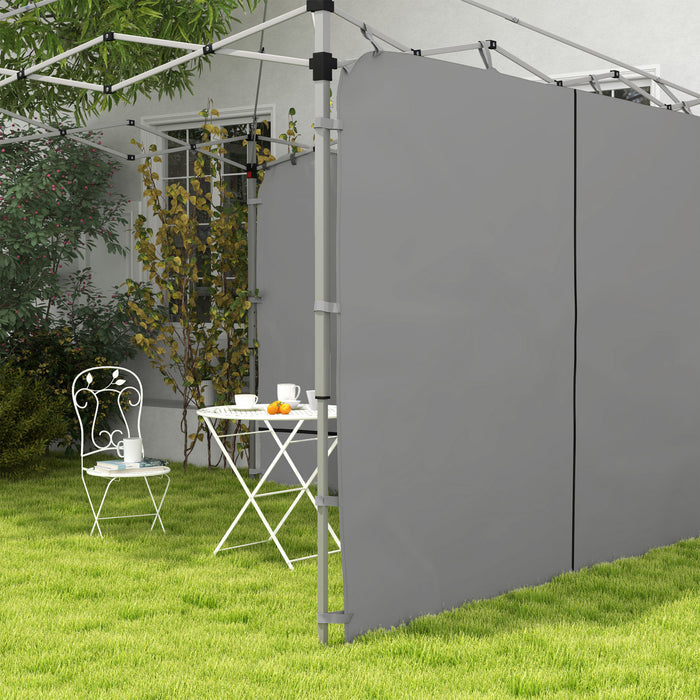 Outsunny Paroi Laterale Pour Auvents 10x10pi, 2 Parois Laterales Uniquement