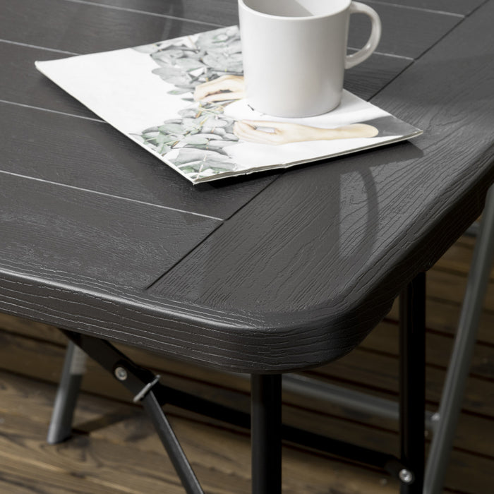 Outsunny Table De Patio Pliante Pour 6 Personnes