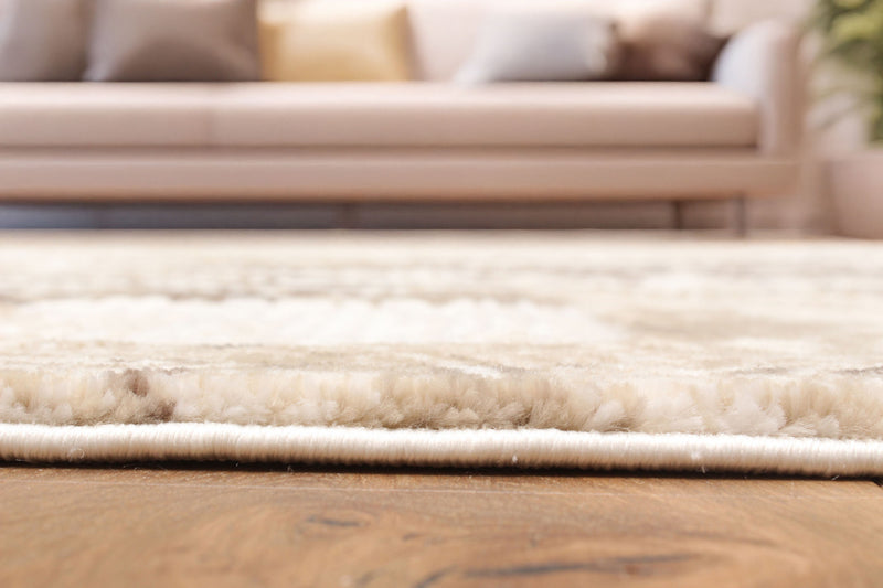 Tapis Contemporain/Moderne Echo 5'0\" x 8'0\" en Brun clair