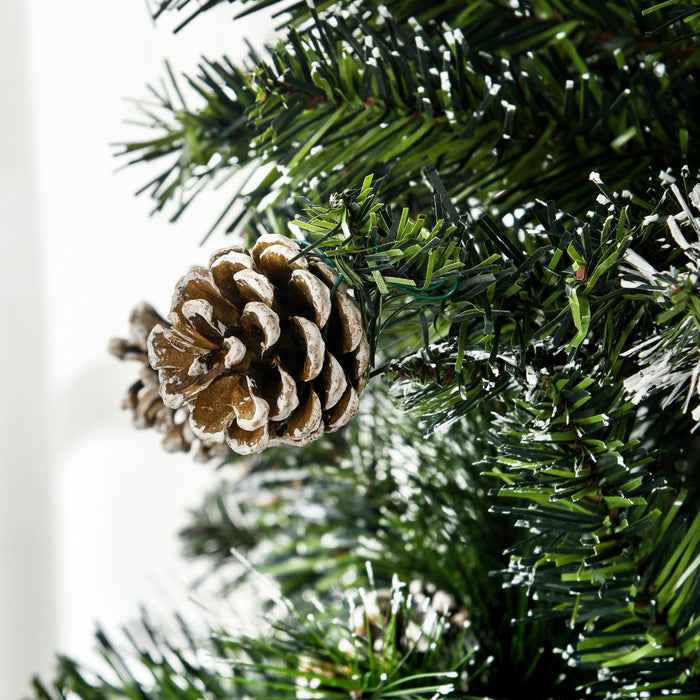 Homcom Sapin De Noel Artificiel De 6 Pi Avec Neige, Ouverture Automatique
