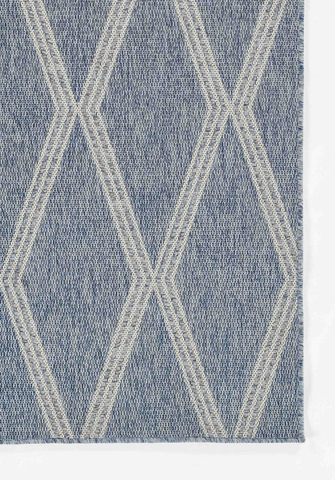 Tapis Transitionnel Cypress 5'3\" x 7'0\" en Bleu