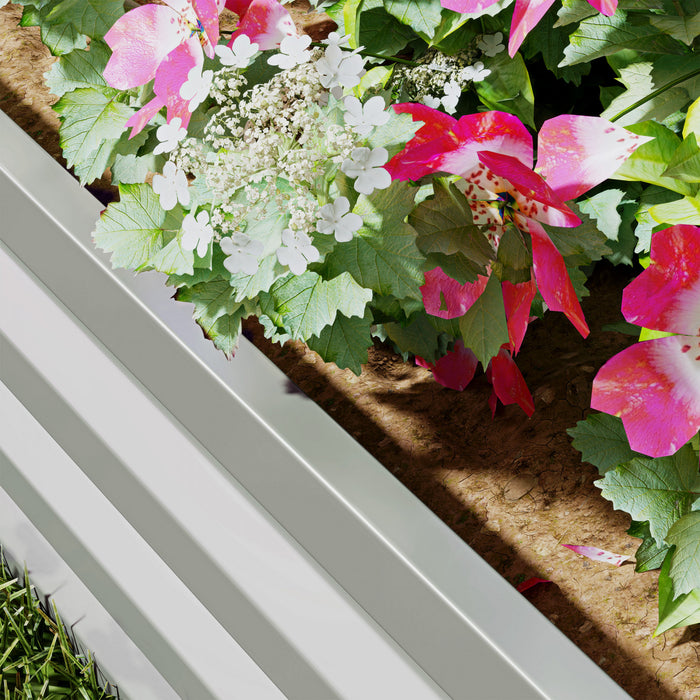 Outsunny Lot De 2 Pieces Parterre De Fleur Jardinieres En Acier, Argente