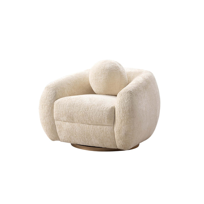 Ensemble de canape 2 pieces Tribeca style milieu du siecle en creme