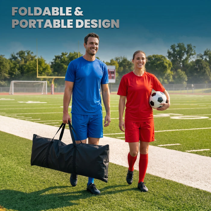 Soozier Filet de Rebond Portable 2-en-1, Pliable et Double Face