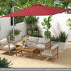 Costway 10 FT Patio Cantilever Umbrella Outdoor Aluminum Hanging Offset Umbrella w/ 360° Rotation Red