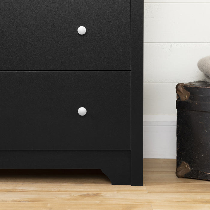 Vito Commode 5 Tiroirs - Noir Solide