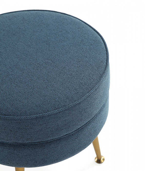 Pouf d’appoint Bailey style milieu du siecle, 1 piece, bleu, gris, ble et vert sauge