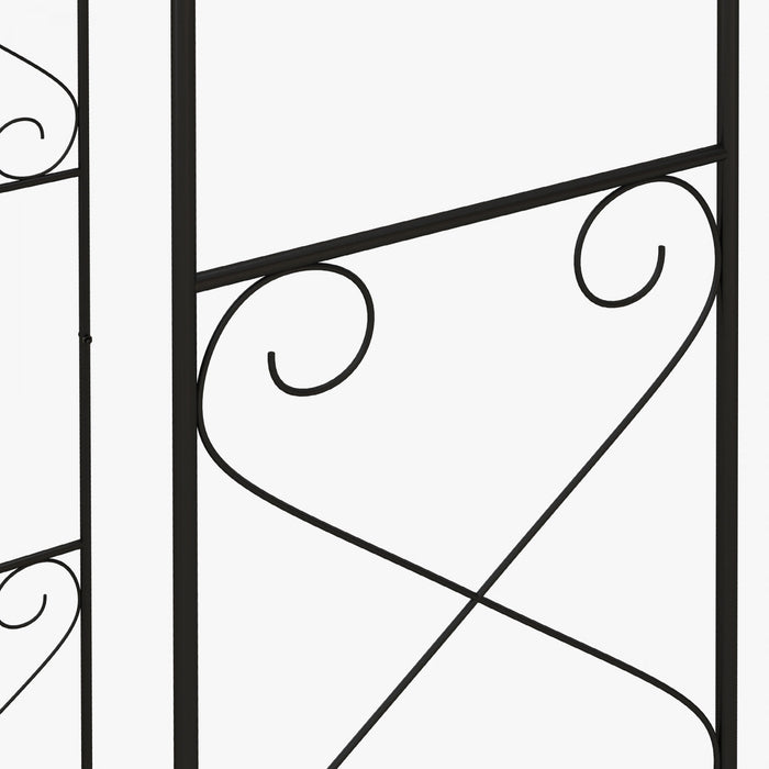 Outsunny Arche De Jardin En Metal De 7,6 Pi Avec Double Portail, Noir