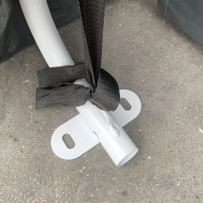 Outsunny 9.2' X 7.9' Tente Abri De Stokage Jardin Tente Rangement Garage Carport Abri A Velo Exterieur Patio Portes A Double Fermeture Eclair Cadre Metal Gris Fonce