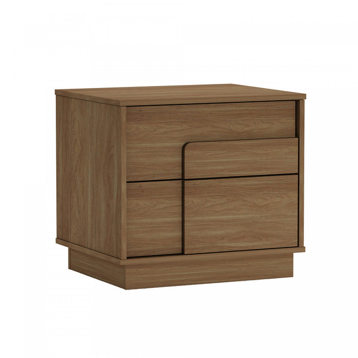 Table de nuit Horizon Moderne 56 cm en erable (2 tiroirs)