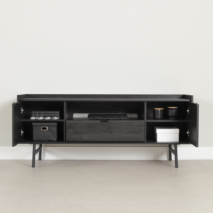 Meuble pour téléviseur City Life avec rangement - chêne gris