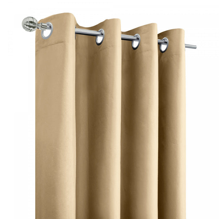 Panneau de rideau coupe-lumière à œillets Alpin taupe de Thermaplus - 52 x 108