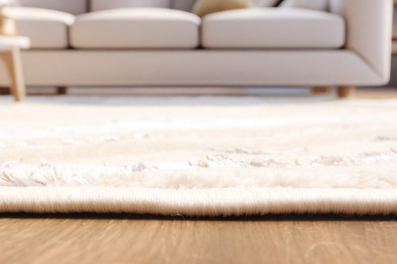 Tapis Contemporain/Moderne Clara 5'0\" x 8'0\" en Ivoire