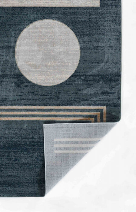 Tapis Contemporain Erisa 5'1\" x 7'7\" en Bleu
