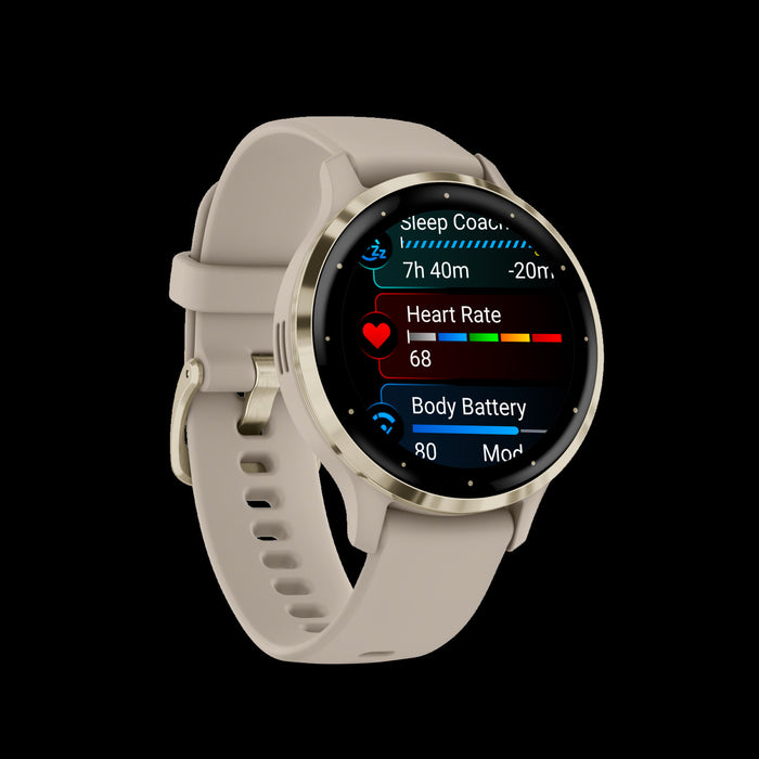 Garmin Venu® 3s Montre Gps Intelligente - Suivi De La Sante Avec 14 Jours D'autonomie, 41 Mm - Boitier Gris Francais