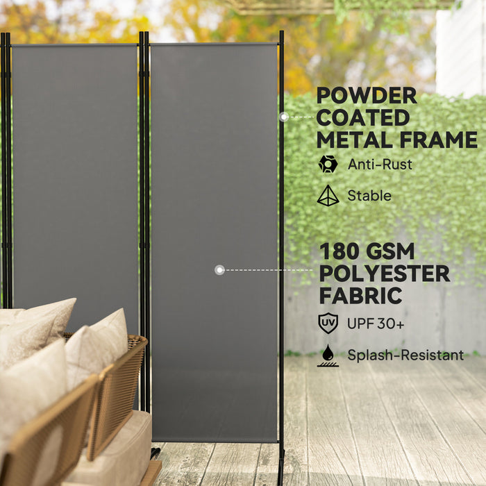 Outsunny Paravent Exterieur 6 Panneaux avec Protection UV30+
