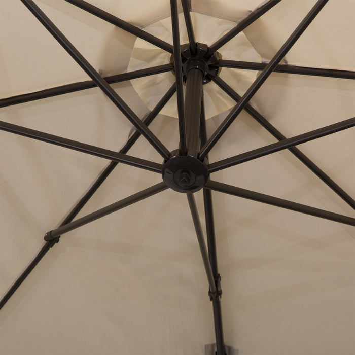Outsunny Parasol Blanc Creme