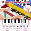Costway 30-Key Classic Baby Grand Piano Toddler Toy Wood with Bench & Music Rack Colorful