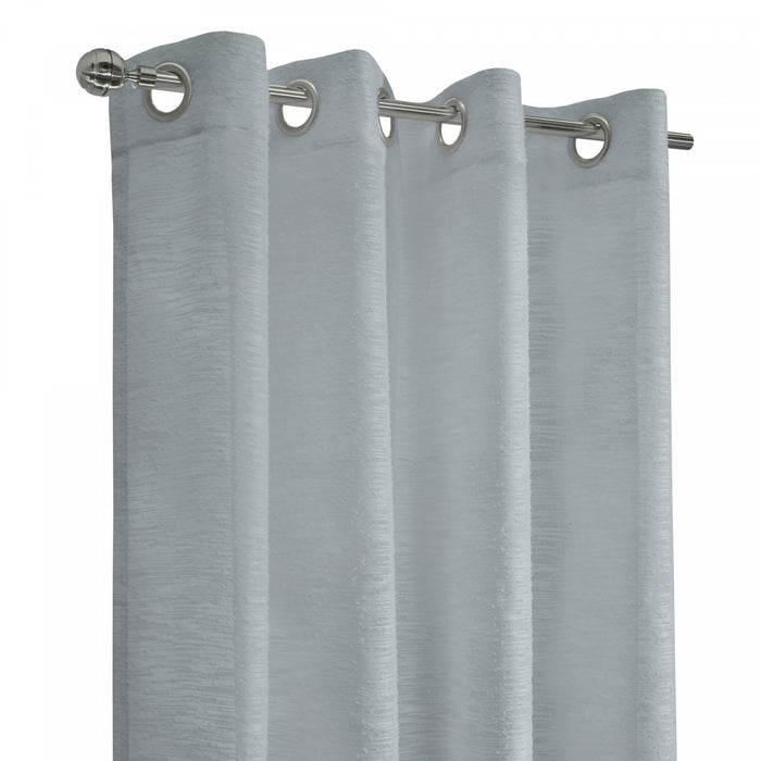 Panneau de rideau transparent à œillets Boucle gris clair d’Habitat - 52 x 108