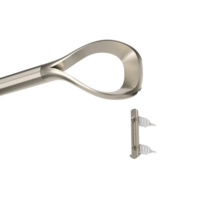  Tringle à rideaux extensible Loop de Umbra nickel de 1 po - 42 po à 120 po