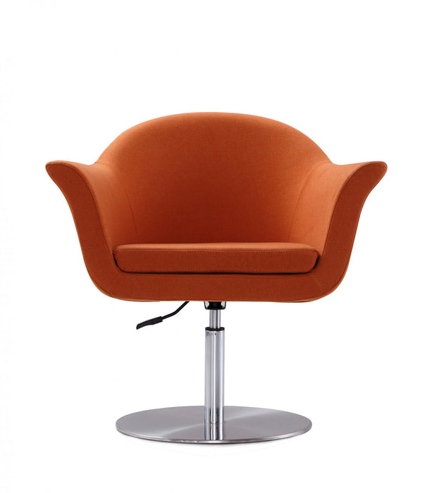 Fauteuil pivotant moderne tisse Voyager en melange, orange - Lot de 2