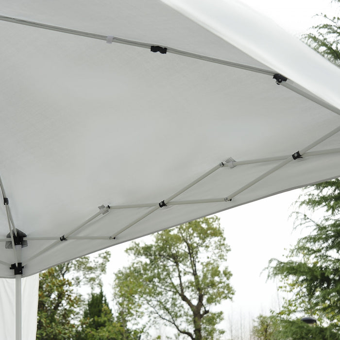 Outsunny 8' X 8' Pop Up Canopy Tente Pliable Pour L'exterieur Avec Sac, Gris