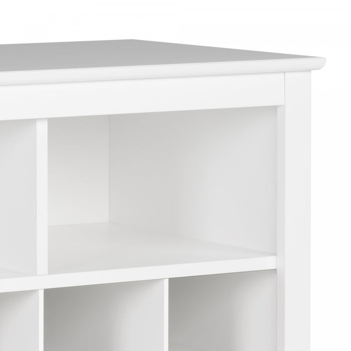 Console à compartiments pour chaussures - blanche