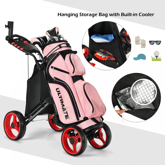 Chariot De Golf 4 Roues Goplus