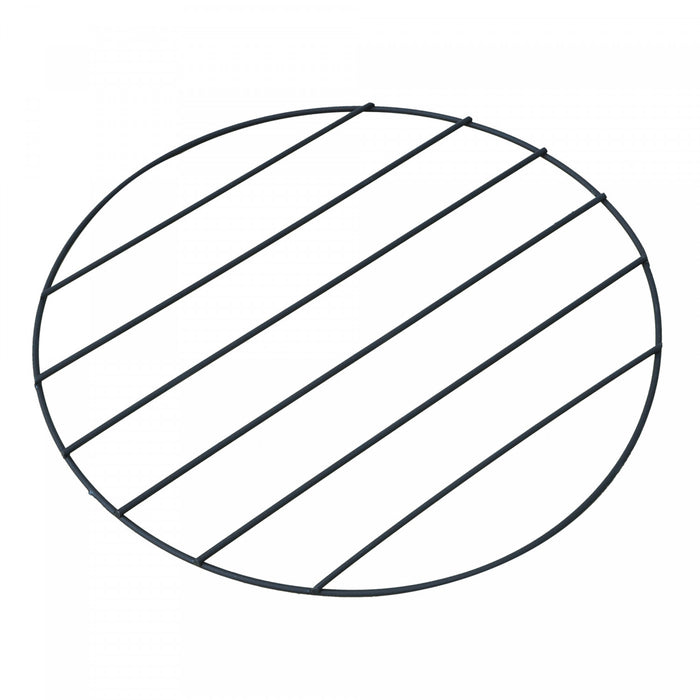 Outsunny 22\" Foyer Rond Patio Cheminee Chauffe-jardin Porche A Bois Portable Avec Tisonnier Et Pare-etincelles Noir